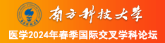 骚逼处女网站南方科技大学医学2024年春季国际交叉学科论坛